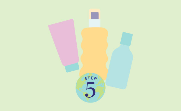Step 5: illustration of sunscreen bottles